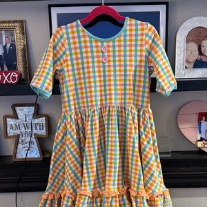 Eleanor Rose Colorful Checkered Kids Dress